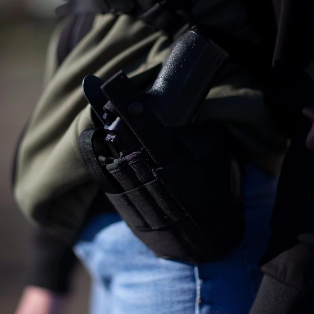 Holster ambidextre avec porte-chargeur GK Pro