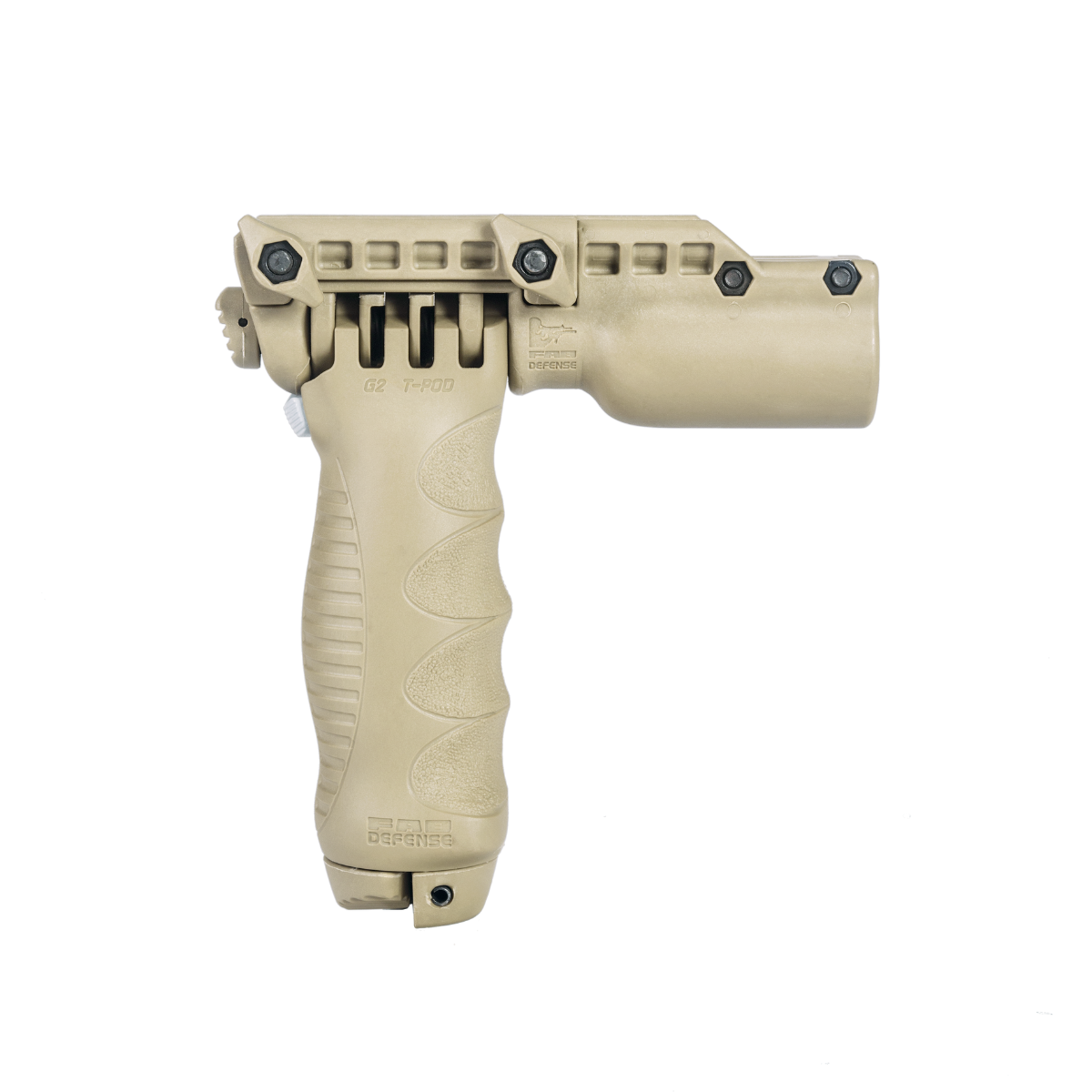 Poignée-bipied FAB Defense T-POD G2 FA avec support de lampe tactique intégré