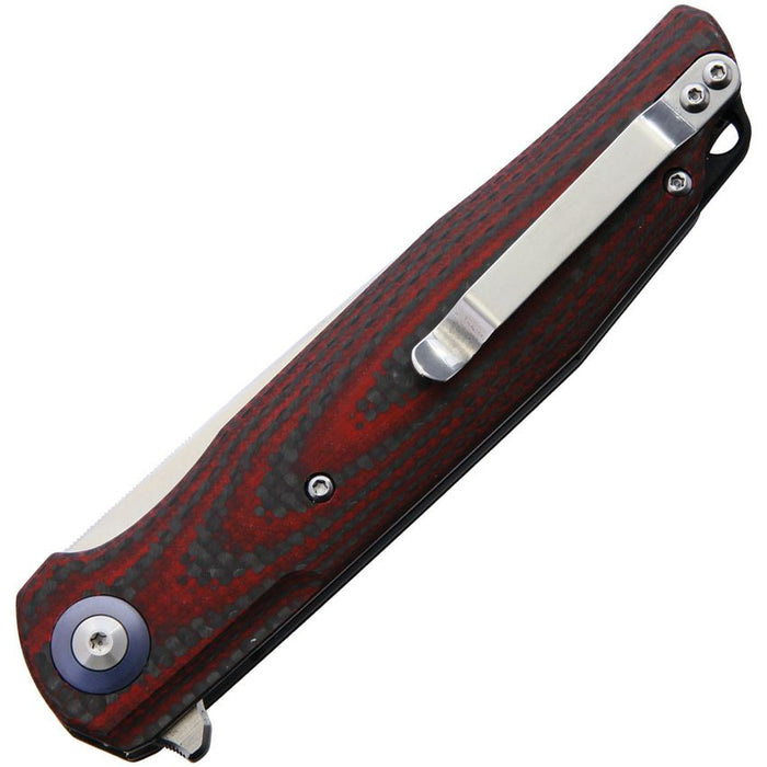 Couteau pliant ASCOT LINERLOCK RED G10/CF