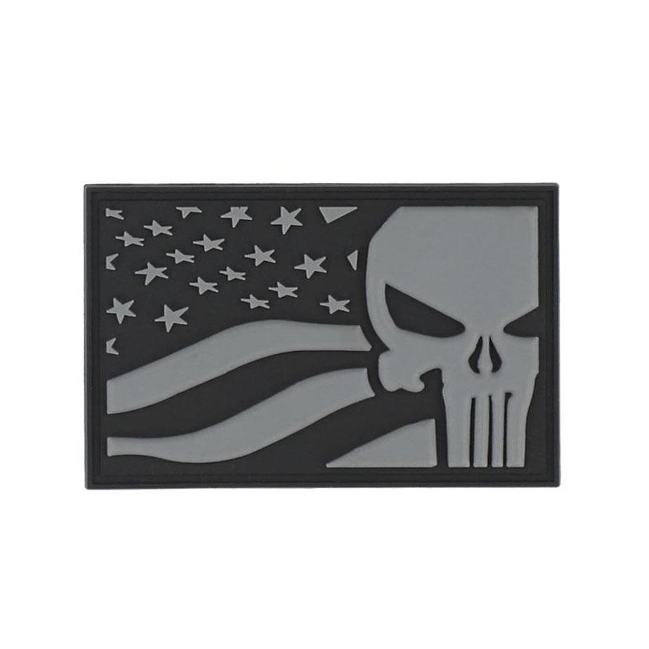 Patch Punisher USA Flag Gris