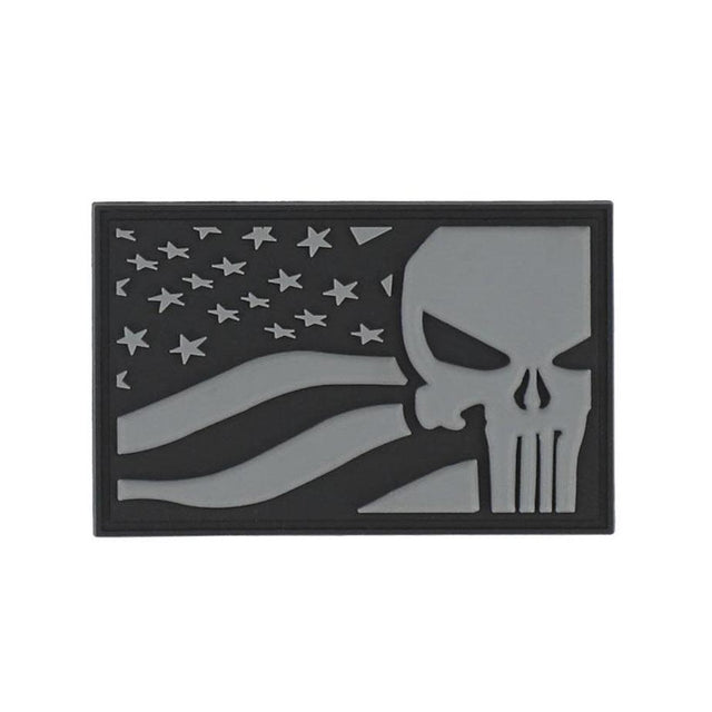 Patch Punisher USA Flag Gris