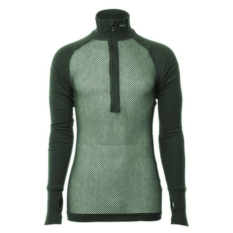 T-shirt thermorégulateur hiver ARCTIC DOUBLE COMBAT ZIP POLO - Brynje - Vert olive S - 7024879070332 - 2