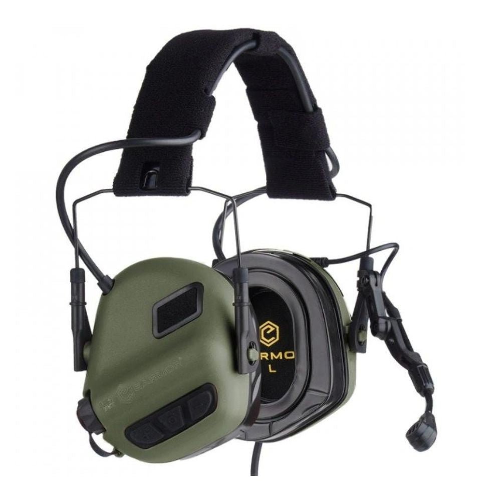 Casque anti - bruit Casque anti - bruit M32 PLUS Earmor - Vert Olive - Welkit.com