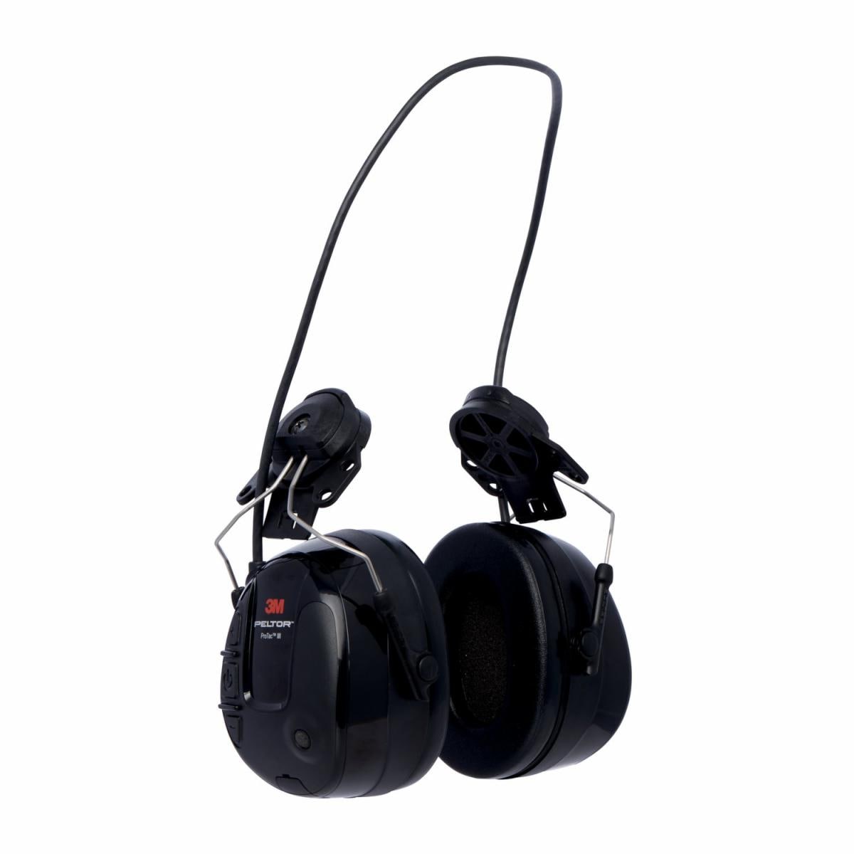 Casque anti - bruit PELTOR™ PROTAC II 31 dB (monté sur casque) 3M - Noir - Welkit.com