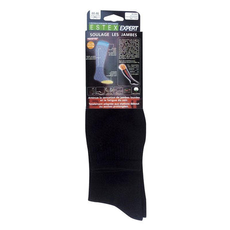 Chaussettes MI - BAS ANTI - FATIGUE Estex - Noir - Welkit.com