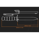 Couteau à lame fixe FIELD FM 78 Glock - Noir - Welkit.com