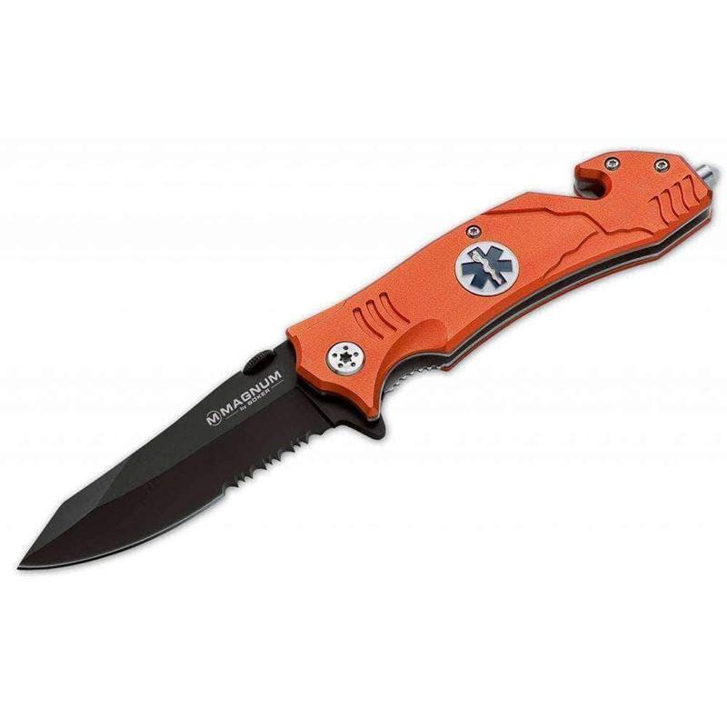 Couteau de poche EMS RESCUE Magnum by Böker - Orange - Welkit.com