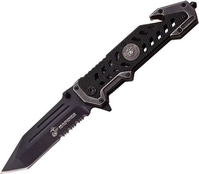 Couteau de poche LINERLOCK A/O 1052BK US Marine Corps - Noir - Welkit.com