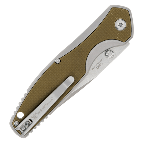 Couteau pliant CLEFT LINERLOCK A/O TAN Smith & Wesson - Coyote - Welkit.com