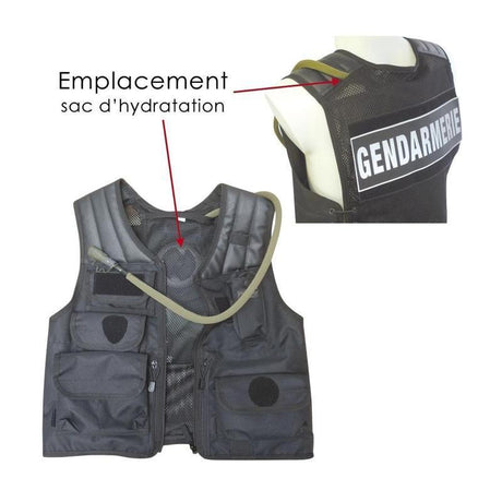 Gilet d'intervention POLICE Patrol Equipement - Noir - Welkit.com