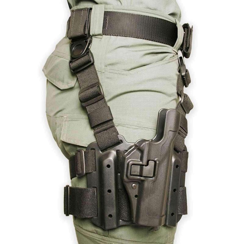 Holster de cuisse ÉTUI SERPA LEVEL 2 TACTICAL Blackhawk - Noir - Welkit.com