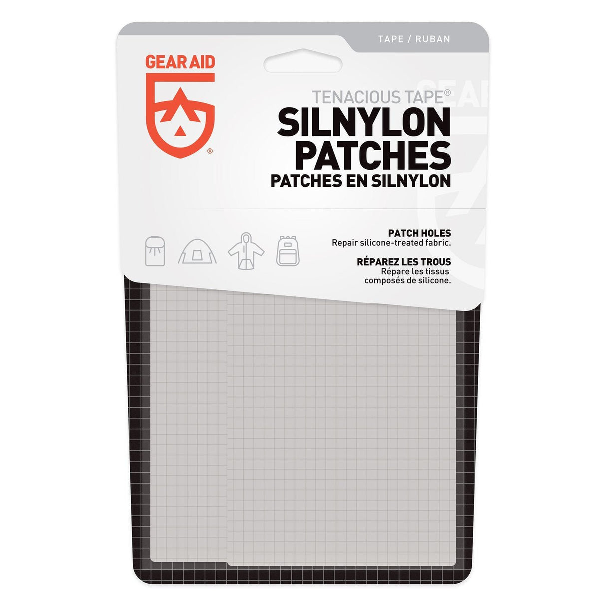 Kit de réparation TENACIOUS TAPE PATCHS SILNYLON Gear Aid - Transparent - Welkit.com