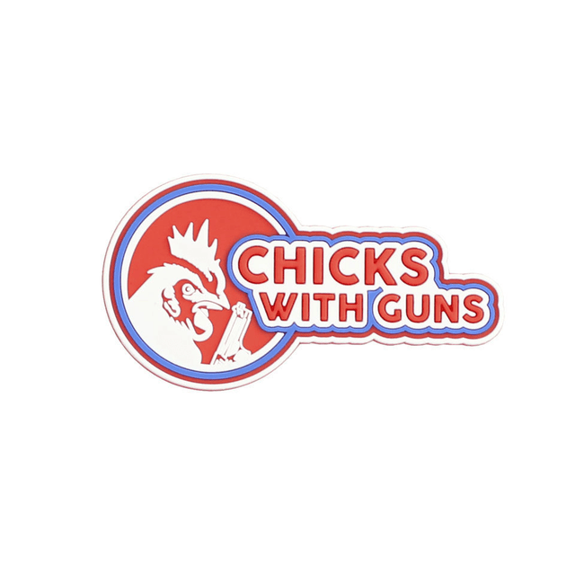 Morale patch CHICKS WITH GUNS ROUGE 101 Inc - Rouge - Welkit.com