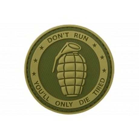 Morale patch DON'T RUN QS Patch - Vert olive - Welkit.com