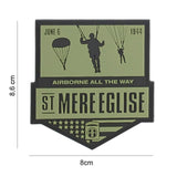 Morale patch ST MERE EGLISE PVC 101 Inc - Vert olive - Welkit.com