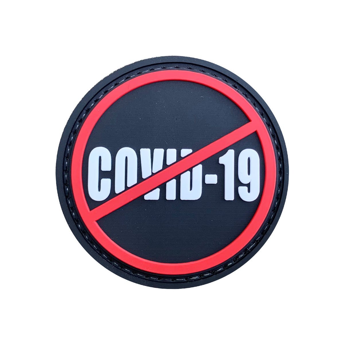 Morale patch STOP COVID - 19 Mil - Spec ID - Noir - Welkit.com