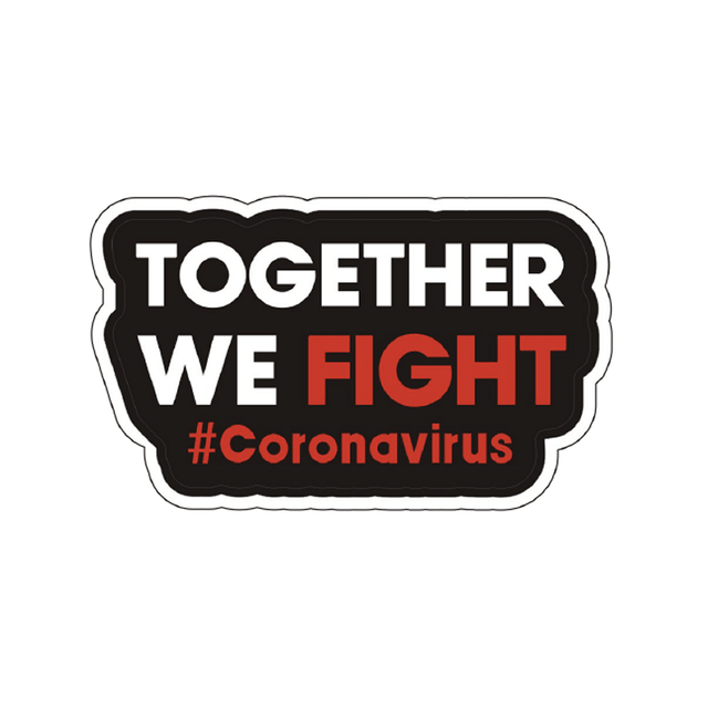 Morale patch TOGETHER WE FIGHT CORONAVIRUS Mil - Spec ID - Rouge - Welkit.com