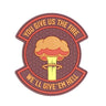 Morale patch WE GIVE 'EM HELL ROUGE 101 Inc - Rouge - Welkit.com