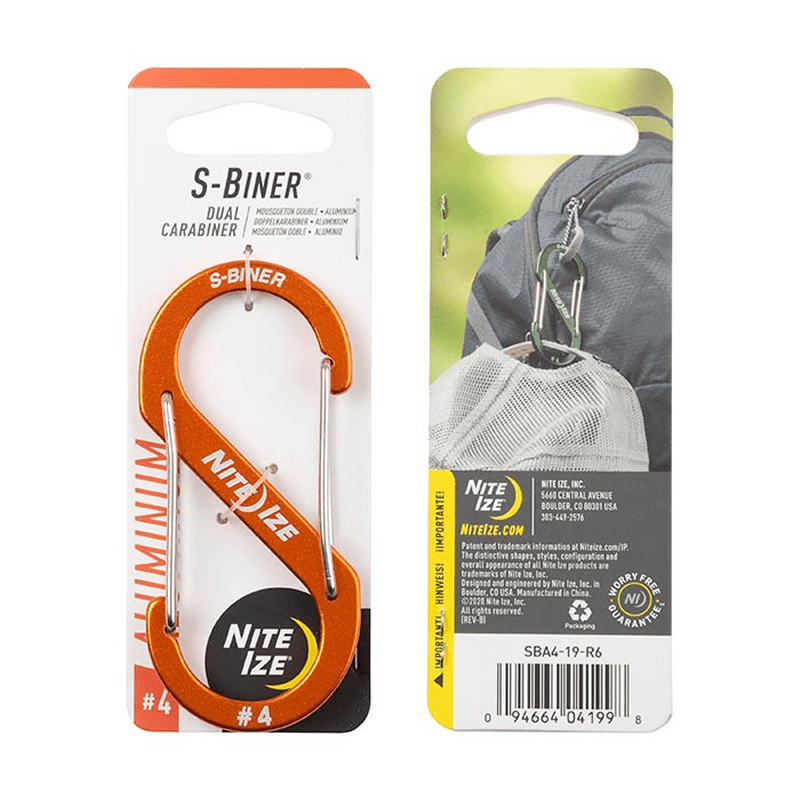 Mousqueton S - BINER DUAL ALUMINIUM Nite Ize - Orange - Welkit.com