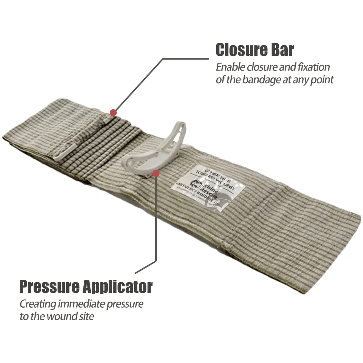 Pansement compressif EMERGENCY 10X18 CM Rhino Rescue - Autre - Welkit.com