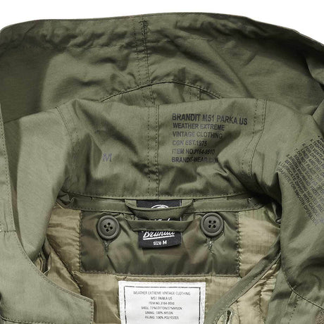 Parka M51 US Brandit - Vert Olive - Welkit.com