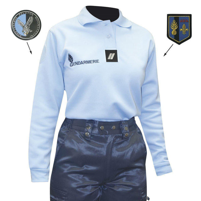 Polo GENDARMERIE FEMME ML Patrol Equipement - Bleu - Welkit.com