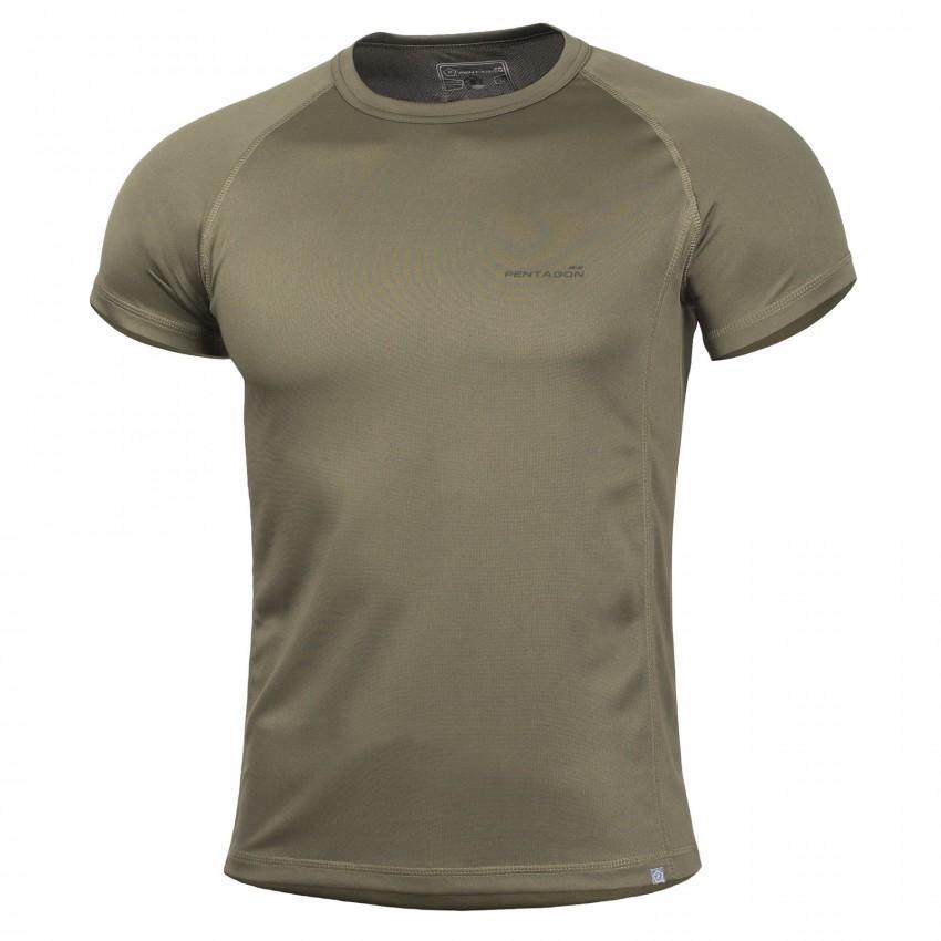 T - shirt uni BODYSHOCK QUICK DRY Pentagon - Vert olive - Welkit.com