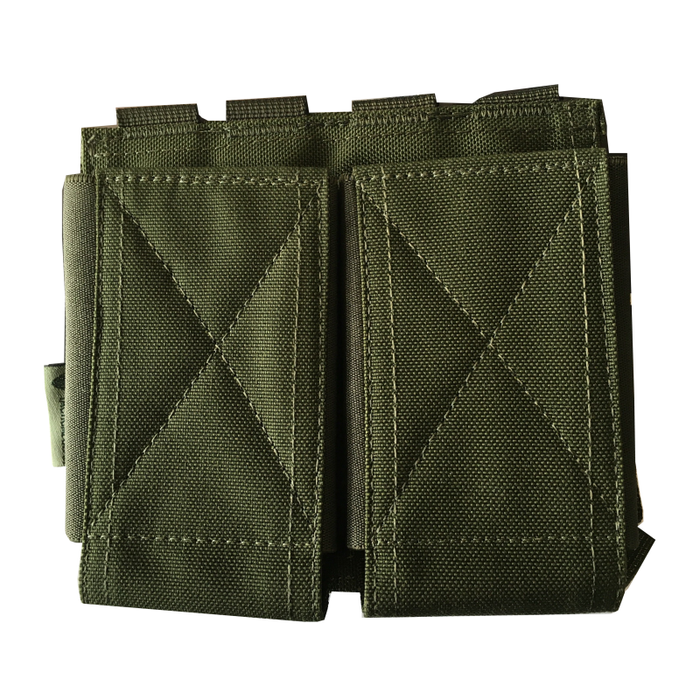 DOUBLE ELASTICATED MAG - Porte-chargeur ouvert-Bulldog Tactical-Vert olive-Welkit