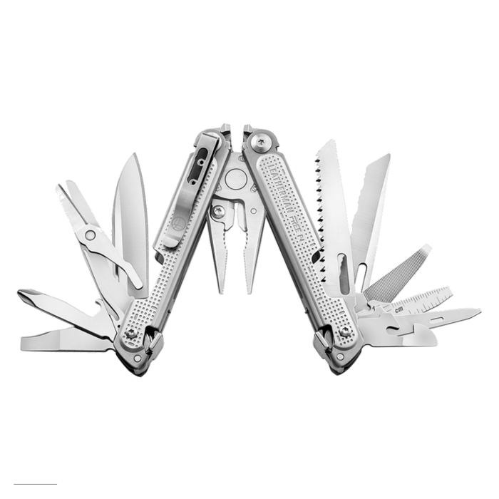FREE P4 | 21 Outils - Pince multifonctions-Leatherman-Gris-Welkit