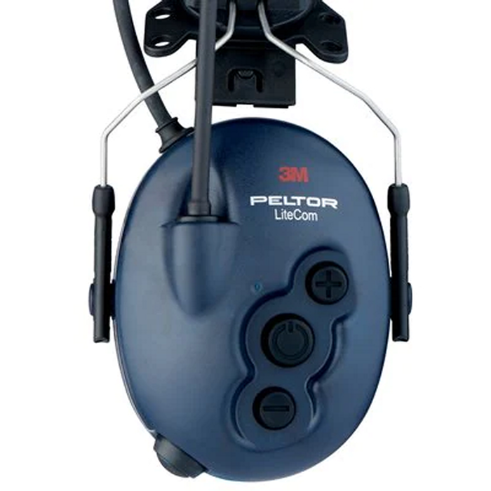 Casque anti-bruit PELTOR™ LITECOM PMR 446 MHZ 32 dB monté sur casque