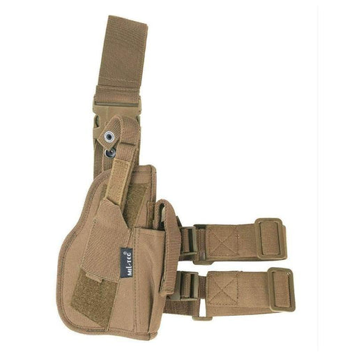 STF03 - Holster de cuisse-Mil-Tec-Coyote-Universel-Droitier-Welkit